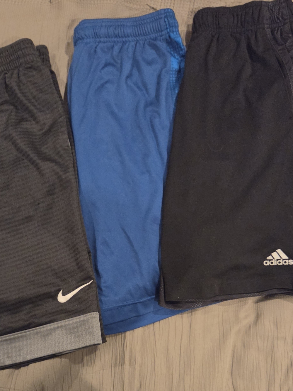 Nike Kids Blue and Black Athletic Shorts